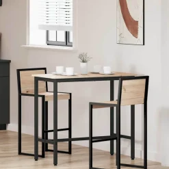 vidaXL bord Naturfarvet 100 x 50 x 91 cm Ingeniørtræ og stål