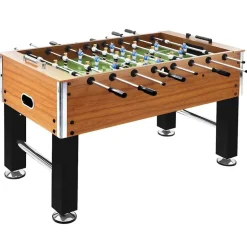 vidaXL bordfodboldbord 60 kg 140x74,5x87,5 kg stål brun og sort