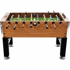 vidaXL bordfodboldbord 60 kg 140x74,5x87,5 kg stål brun og sort