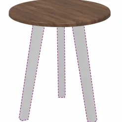 vidaXL Bordplade Brun eg Ø 40 x 1,5 cm Konstrueret træ