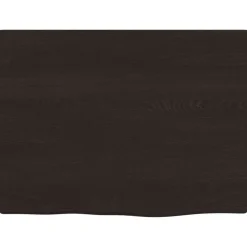 vidaXL bordplade til badeværelse 40x30x2 cm massivt træ mørkebrun