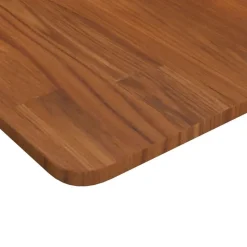 vidaXL bordplade til badeværelse 80x40x1,5 cm massivt træ mørkebrun