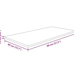 vidaXL bordplade til badeværelse 80x40x1,5 cm massivt træ mørkebrun