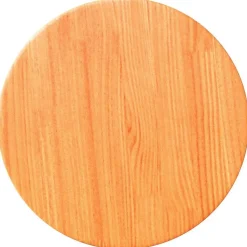 vidaXL bordplade Ø30x2,5 cm rund massivt fyrretræ gyldenbrun