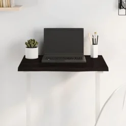 vidaXL bordplade 60x40x2 cm behandlet massivt egetræ mørkebrun