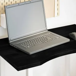 vidaXL bordplade 80x50x2,5 cm massivt egetræ rektangulær mørkebrun