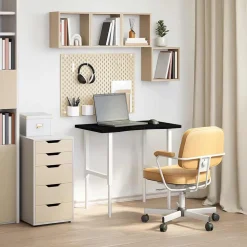 vidaXL bordplade 80x50x2,5 cm massivt egetræ rektangulær mørkebrun