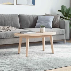 vidaXL bordplade 60x30x2,5 cm massivt fyrretræ ovalt