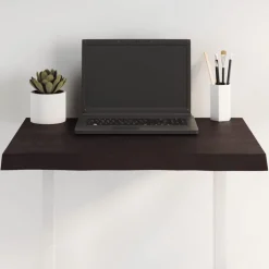 vidaXL bordplade 60x50x(2-4) cm naturlig kant behandlet træ mørkebrun