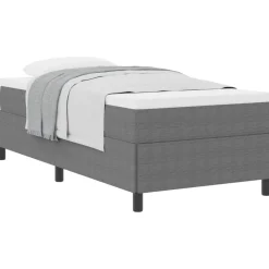 vidaXL Box spring seng Lysegrå 80 x 200 cm Velourstof