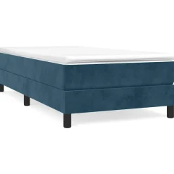 vidaXL Boxspring sengeramme Mørkeblå 80x200 cm Fløjl
