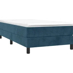 vidaXL Boxspring sengeramme Mørkeblå 80x200 cm Fløjl