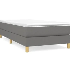 vidaXL Boxspring sengeramme Mørkegrå 80x200 cm Stof