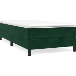 vidaXL Boxspring sengeramme Mørkegrøn 80x200 cm Fløjl