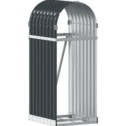 vidaXL brændeholder antracit 40x45x100 cm galvaniseret stål