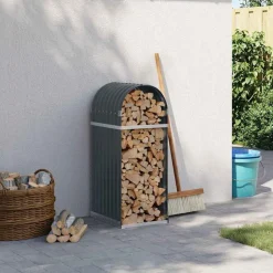 vidaXL brændeholder antracit 40x45x100 cm galvaniseret stål