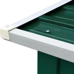 vidaXL brændeskur 172 x 91 x 154 cm galvaniseret stål grøn