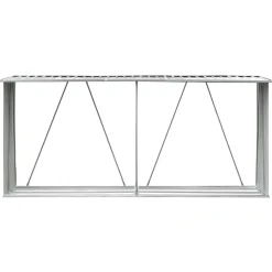 vidaXL brændeskur til haven 330x84x152 cm galvaniseret stål grøn
