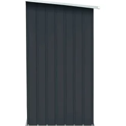 vidaXL brændeskur til haven 163x83x154 cm galvaniseret stål antracitgrå