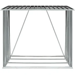 vidaXL brændeskur til haven 163x83x154 cm galvaniseret stål antracitgrå