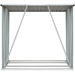 vidaXL brændeskur til haven galvaniseret stål 163x83x154 cm grøn