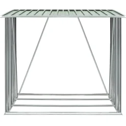 vidaXL brændeskur til haven galvaniseret stål 163x83x154 cm grøn