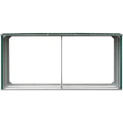 vidaXL brændeskur til haven 330 x 92 x 153 cm galvaniseret stål grøn