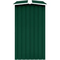 vidaXL brændeskur til haven 330 x 92 x 153 cm galvaniseret stål grøn