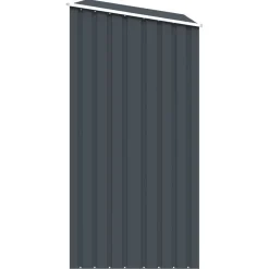 vidaXL brændeskur 245x98x159 cm galvaniseret stål antracitgrå