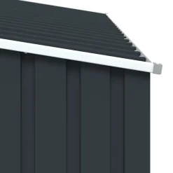 vidaXL brændeskur 245x98x159 cm galvaniseret stål antracitgrå
