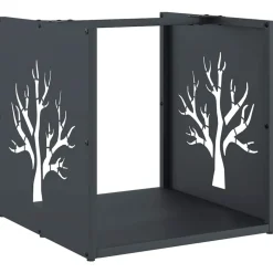 vidaXL brændestativ 40x40x40 cm koldvalset stål antracitgrå