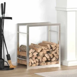 vidaXL brændestativ 50x28x56 cm rustfrit stål