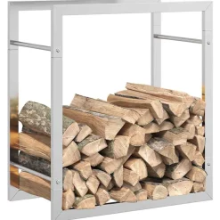 vidaXL brændestativ 50x28x56 cm rustfrit stål