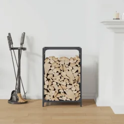 vidaXL brændestativ 44x28x65 cm koldvalset stål antracitgrå