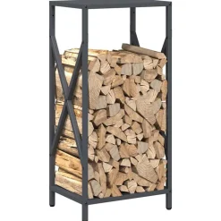 vidaXL brændestativ 34x25x70 cm koldvalset stål antracitgrå