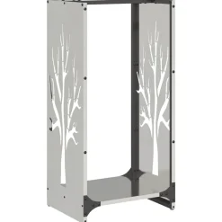 vidaXL brændestativ 40x30x80 cm rustfrit stål