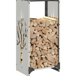 vidaXL brændestativ 40x30x80 cm rustfrit stål