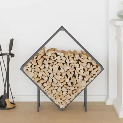 vidaXL brændestativ 100x25x100 cm koldvalset stål antracitgrå