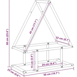 vidaXL brændestativ 50x25x60 cm koldvalset stål antracitgrå