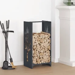 vidaXL brændestativ 40x30x80 cm koldvalset stål antracitgrå