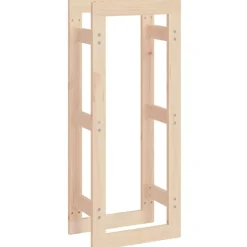 vidaXL brændestativ 41x25x100 cm massivt fyrretræ