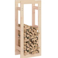 vidaXL brændestativ 41x25x100 cm massivt fyrretræ