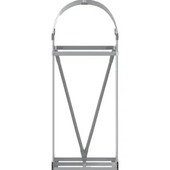 vidaXL brændestativ 40x45x100 cm galvaniseret stål lysegrå