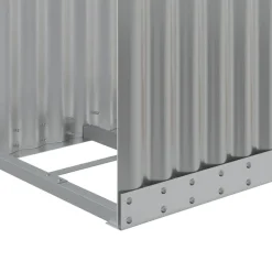 vidaXL brændestativ 40x45x100 cm galvaniseret stål lysegrå