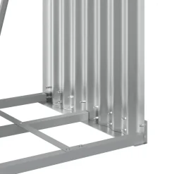 vidaXL brændestativ 40x45x100 cm galvaniseret stål lysegrå