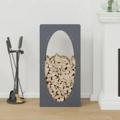 vidaXL brændestativ 50x23x100 cm koldvalset stål antracitgrå