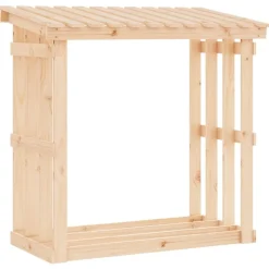 vidaXL brændestativ 108x64,5x109 cm massivt fyrretræ