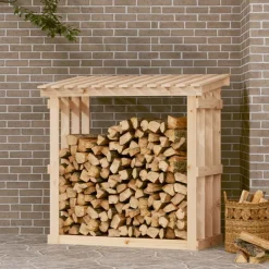vidaXL brændestativ 108x64,5x109 cm massivt fyrretræ