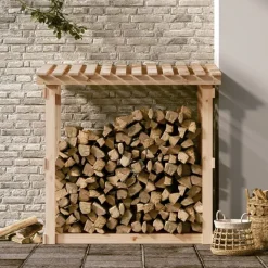 vidaXL brændestativ 108x64,5x109 cm massivt fyrretræ