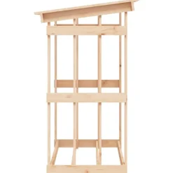 vidaXL brændestativ 108x64,5x109 cm massivt fyrretræ